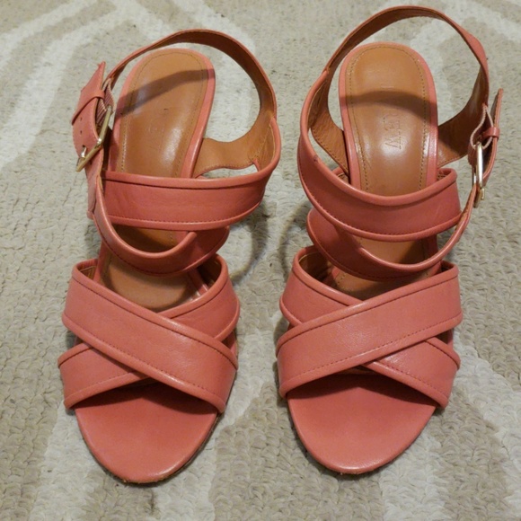 J. Crew Shoes - J Crew Salmon Pink Wedges Size 7